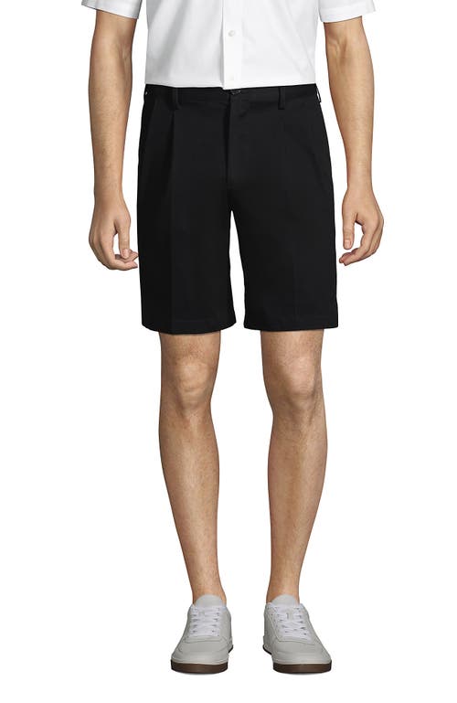 LANDS' END LANDS' END COMFORT WAIST PLEATED 9" NO IRON CHINO SHORTS
