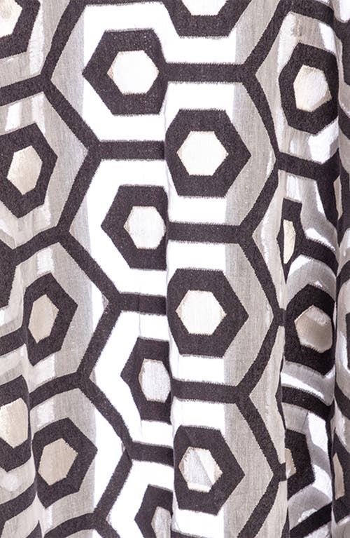 Saachi Geo Poncho In Black