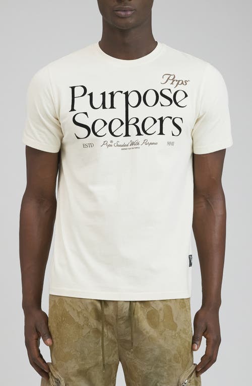 Cascade Flocked Graphic T-Shirt in Cream