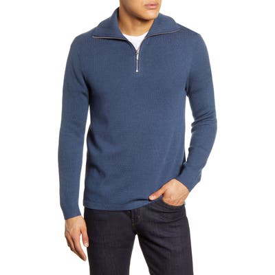 Club Monaco Quarter Zip Sweater, Blue