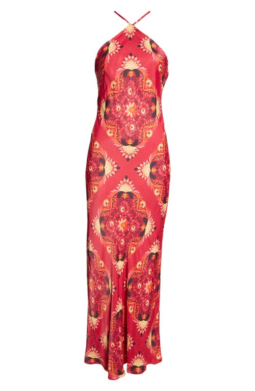 Shop Farm Rio Luize Halter Maxi Dress In Pink