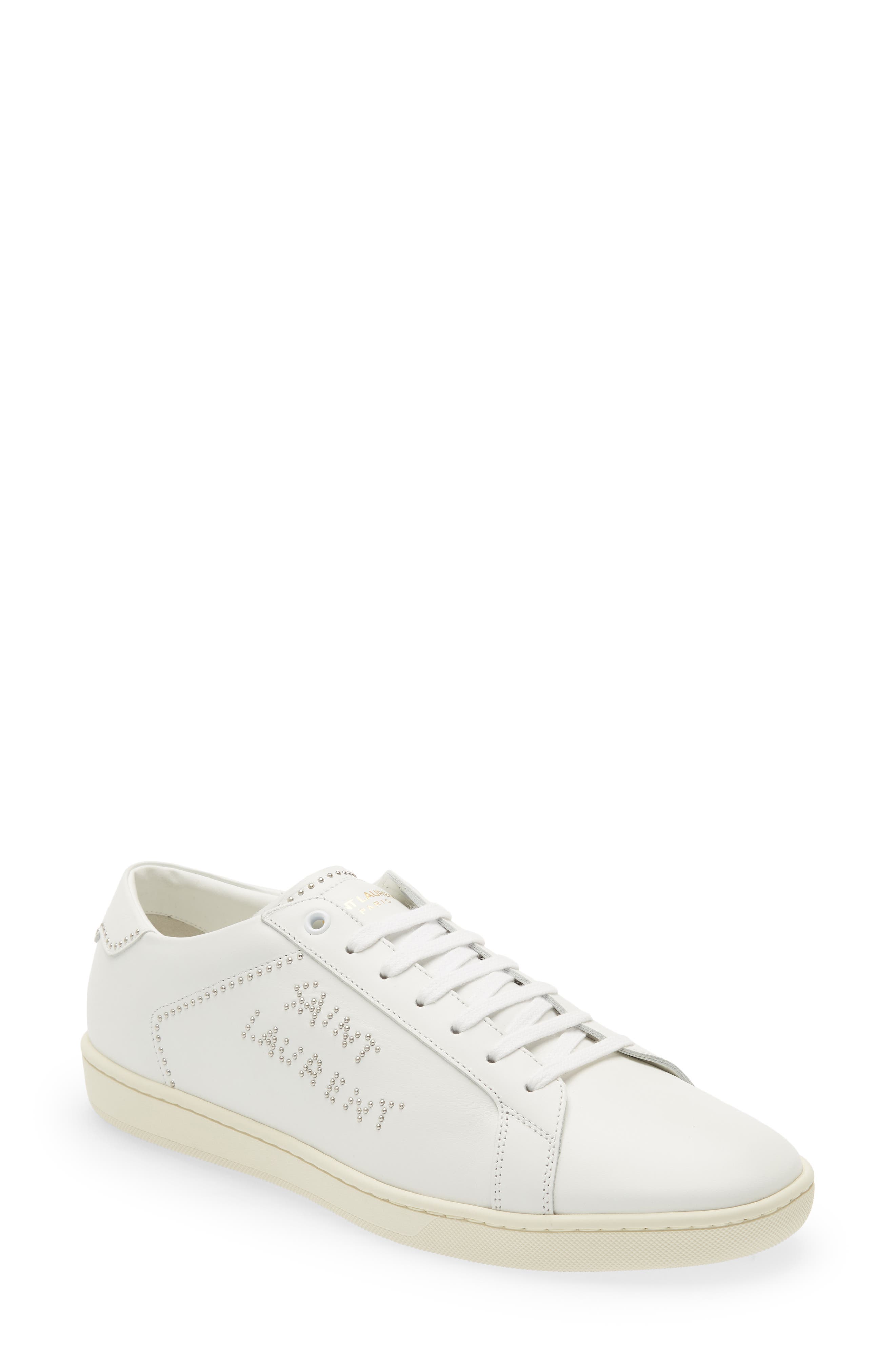 Saint Laurent Low Top Sneaker in Optic White /Nero