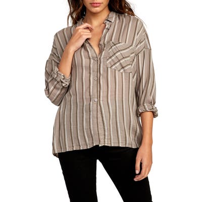 Rvca Hera Print Shirt, Grey