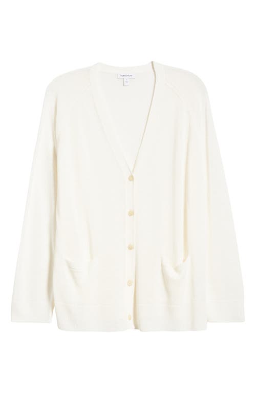 Shop Nordstrom Linen Blend Cardigan In Ivory Pristine