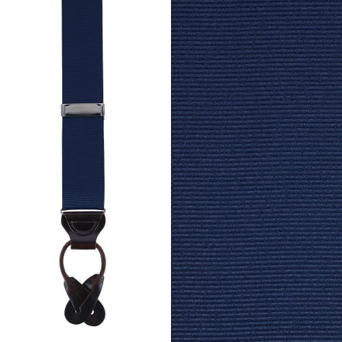 Trafalgar Big & Tall Phoenix 38mm Grosgrain Non Stretch Ribbon Button End Suspenders In Navy