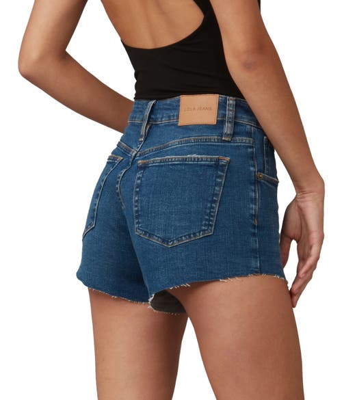Shop Lola Jeans Liana High Rise Shorts In Rugged Midnight