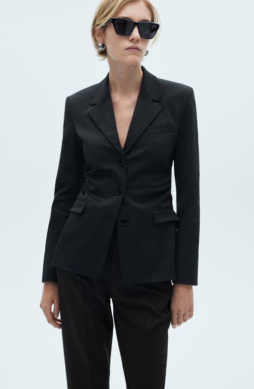 Shop Mango Straight Leg Suit Pants In Black