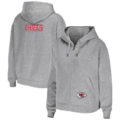 Kansas City Chiefs Women's CREAM BREAK IT LOOSE Cowl Neck Full-Zip Swe