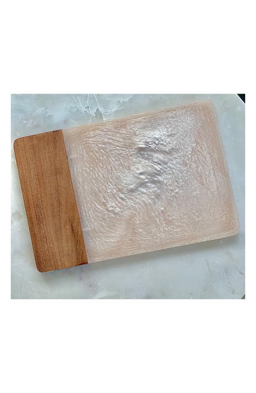 Tiramisu Ivory Resin & Wood Cheese Board In Ivory