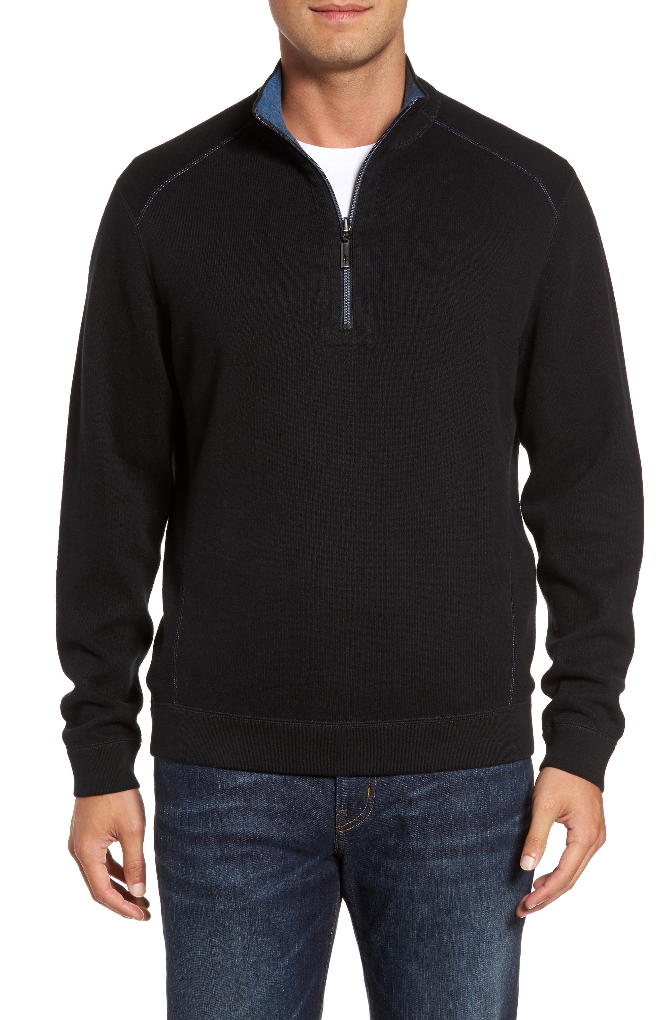 tommy bahama reversible quarter zip