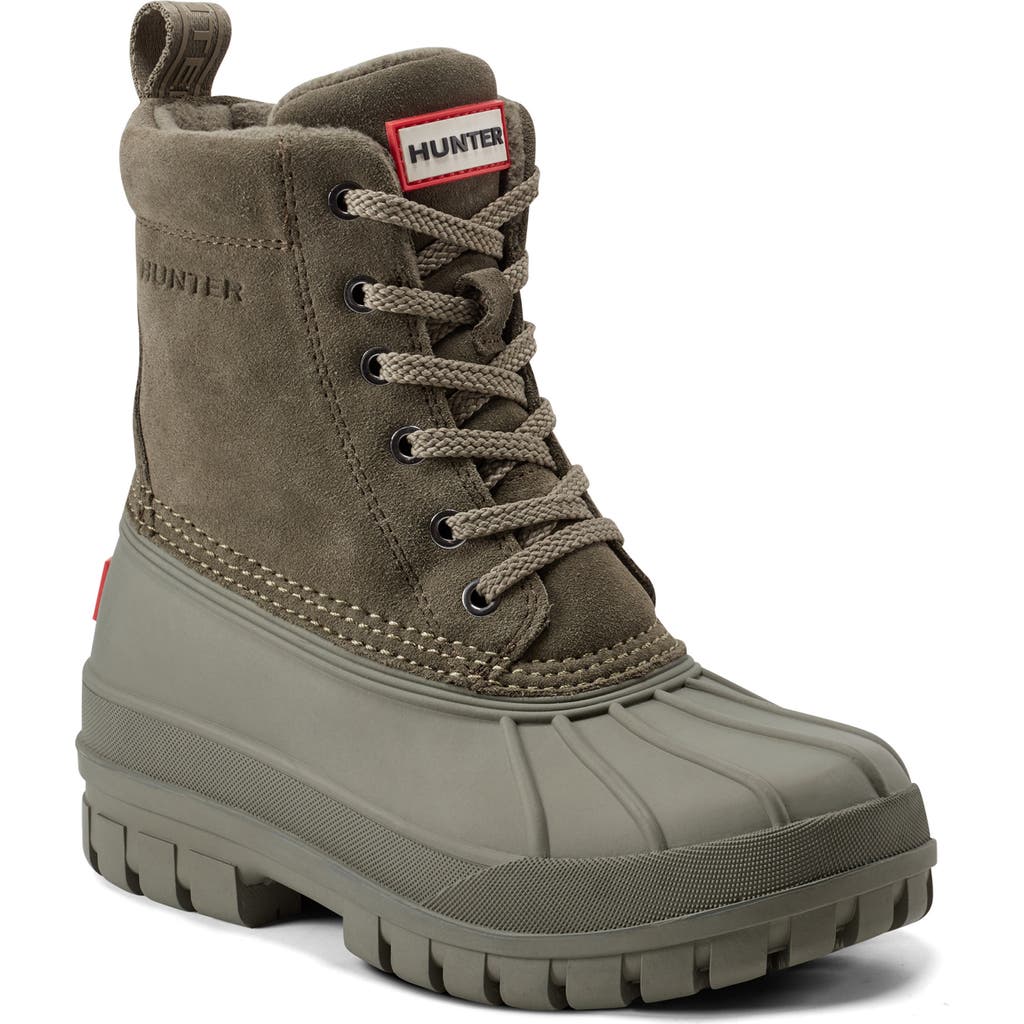 Hunter Sussex Insulated Waterproof Duck Boot in Loch Olive/Loch Olive