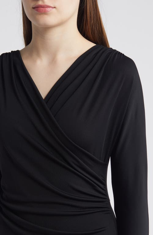 Shop Hugo Boss Boss Ettita Long Sleeve Midi Dress In Black