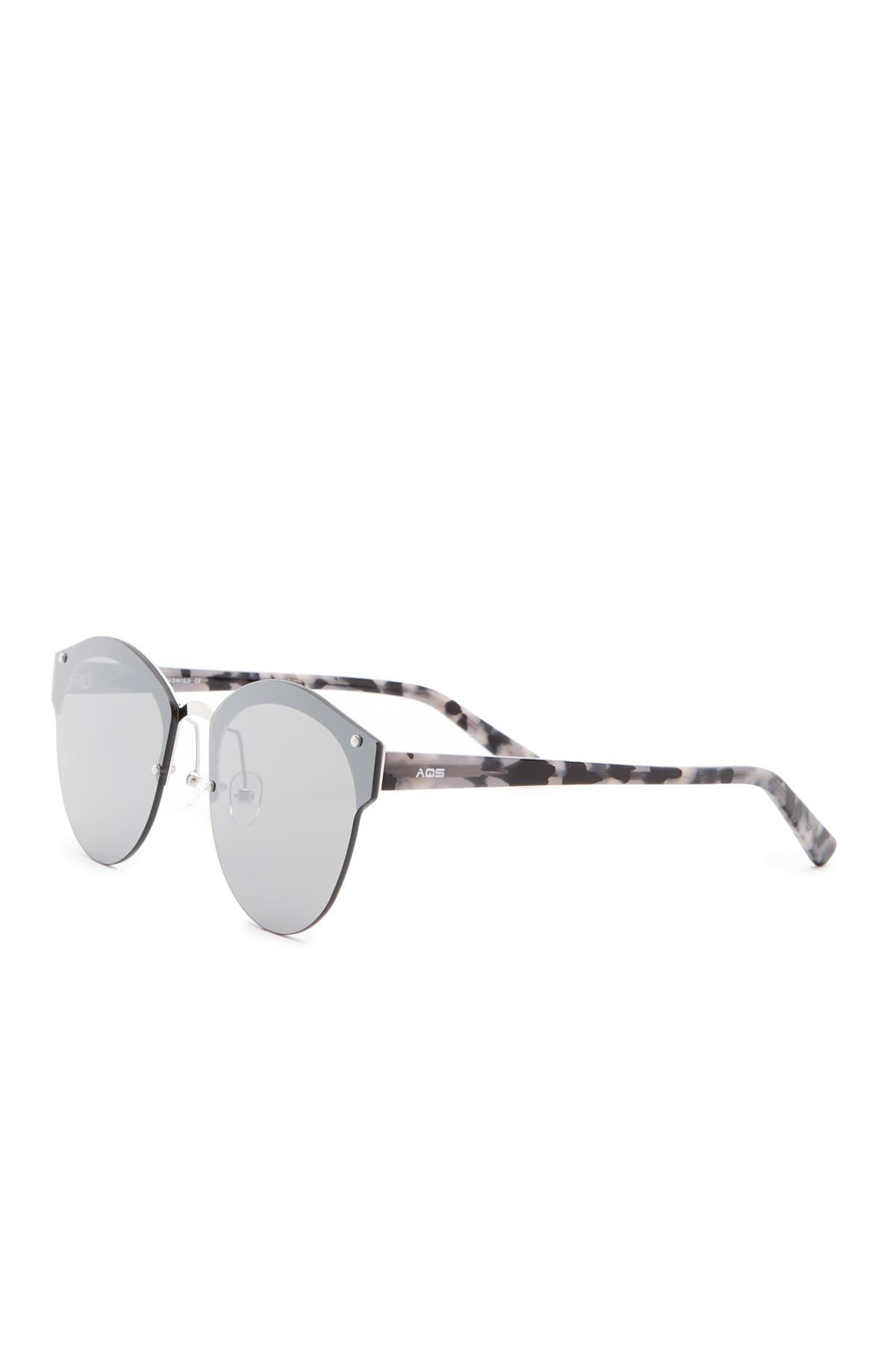 Aqs Lolli 64mm Modified Cat Eye Sunglasses In Silver