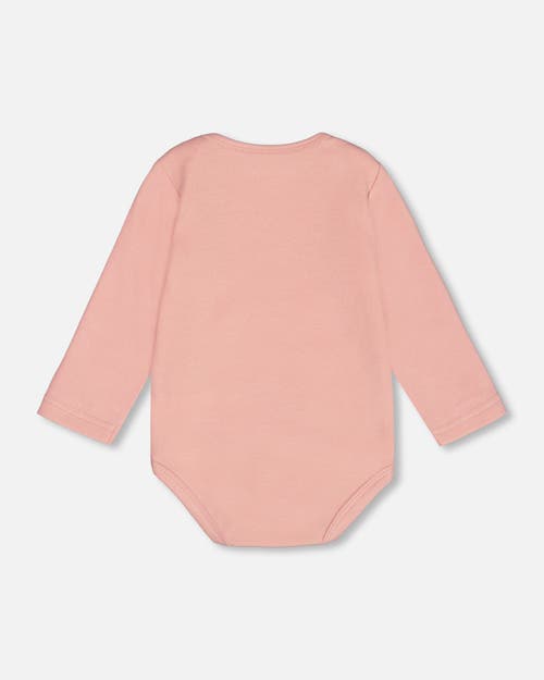 Shop Deux Par Deux Baby Girl's Organic Cotton Bodysuit With Print Light Pink In Silver Pink