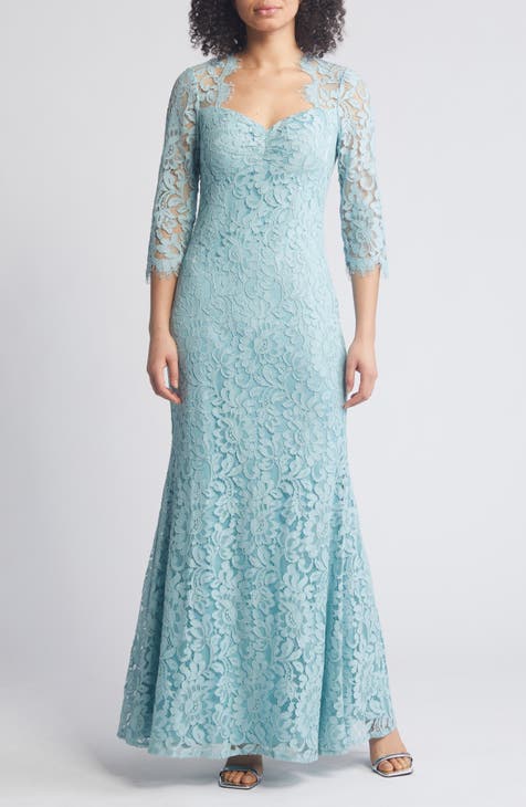 Floral Lace Trumpet Gown