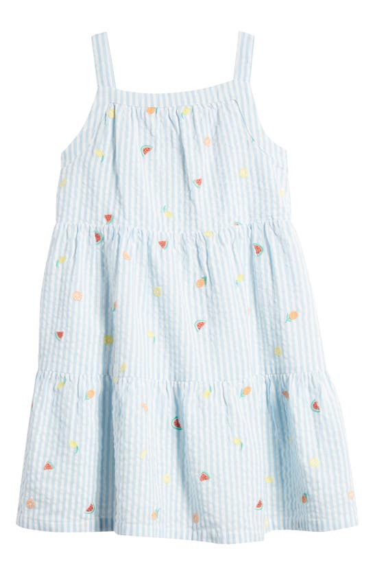 Shop Tucker + Tate Kids' Tiered Sundress In Blue Falls Ditsy Fruit