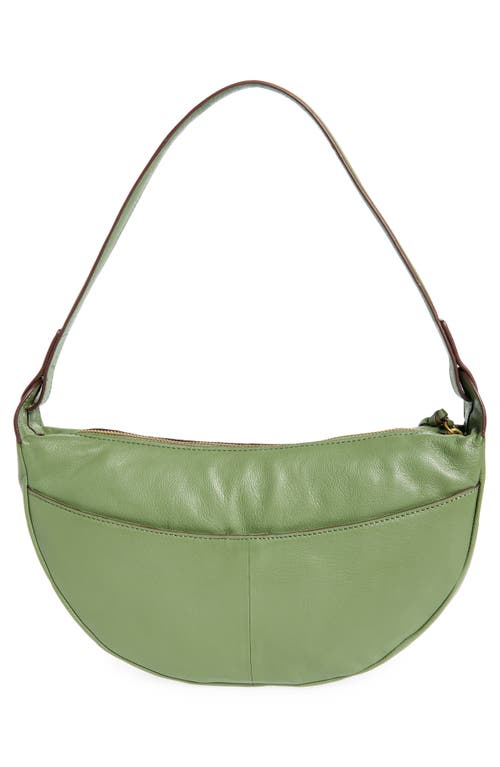 Shop Lucky Brand Seth Leather Shoulder Bag In Olivine