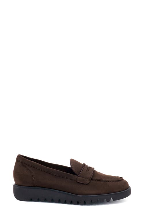 Amalfi By Rangoni Eolo Platform Penny Loafer In T Moro Long Beach