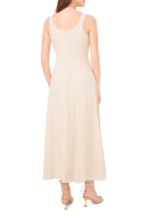 Shop Halogen (r) Linen Blend Maxi Dress In Pebble Brown