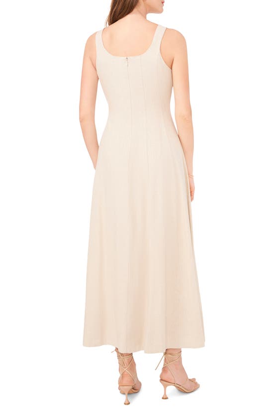 Shop Halogen Linen Blend Maxi Dress In Pebble Brown