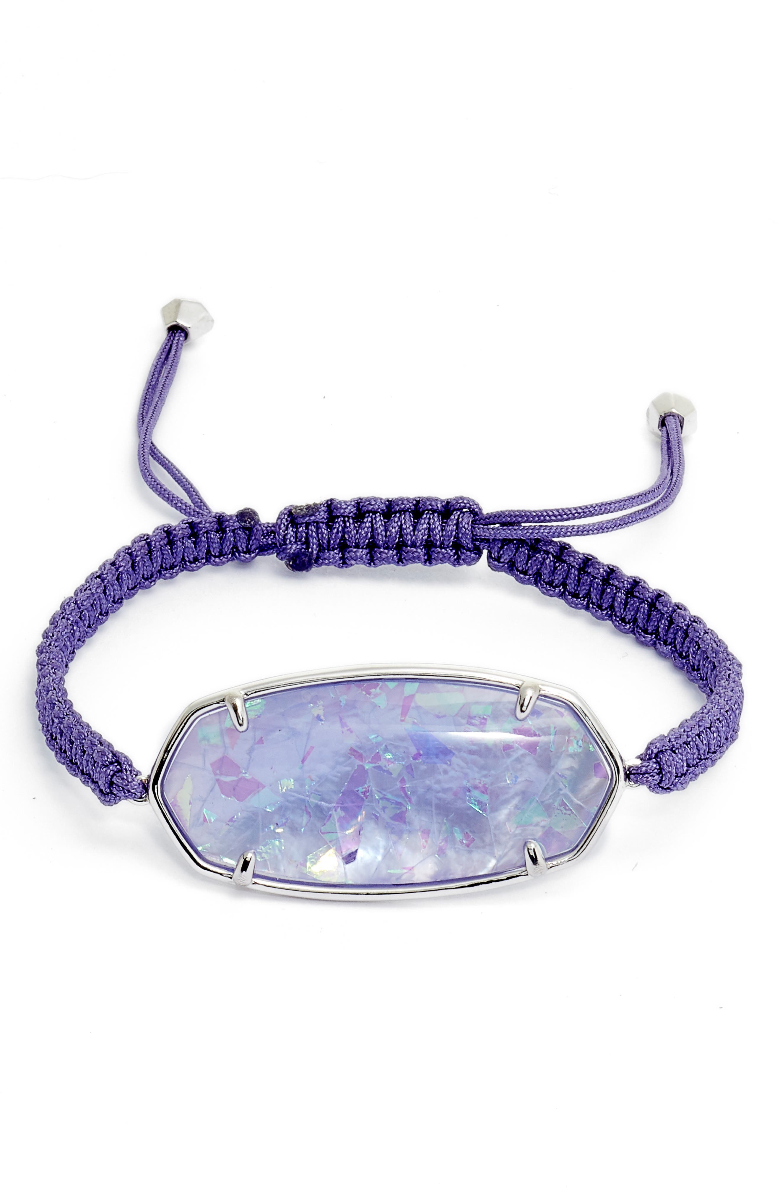 New Kendra Scott Elle Cord Friendship Bracelet in outlets Iridescent Lilac Illusion