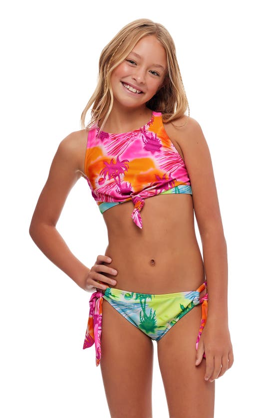 Shop Beach Lingo Kids' Solar Eclipse Two-piece Swimsuit In Multi