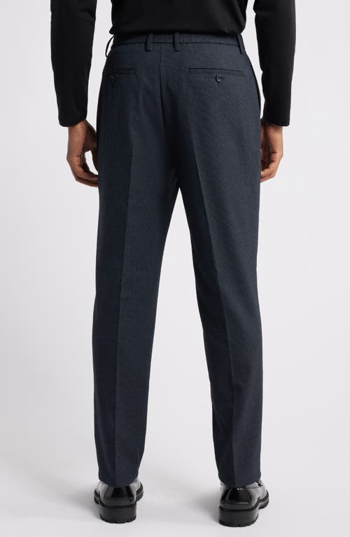 Shop Open Edit Slim Fit Pattern Pants In Navy Birds Eye