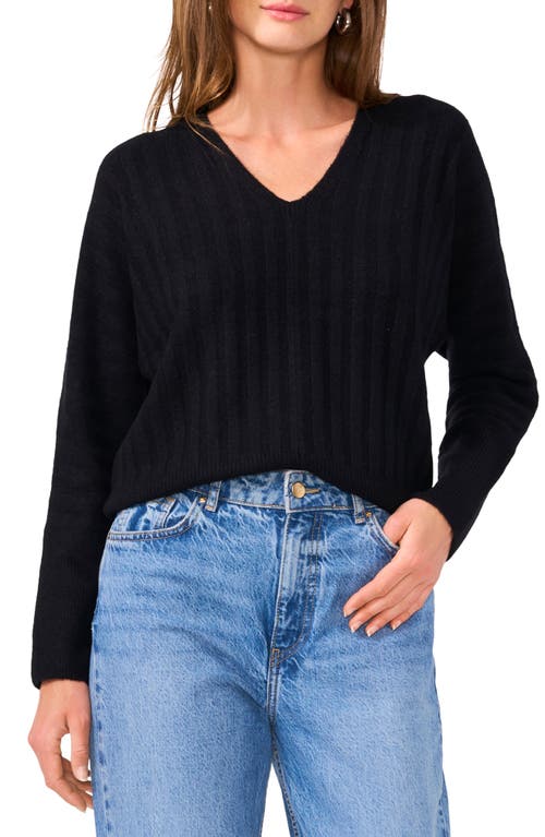 Shop Vince Camuto Rib Sweater In Rich Black