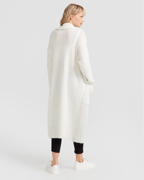 Belle & Bloom Born To Run Sustainable Sweater Coat In White