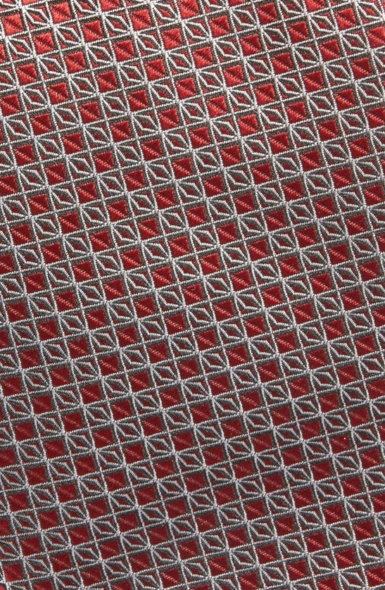 Shop Zegna Ties Cento Fili Silk Jacquard Tie In Red