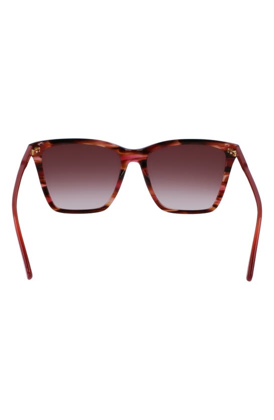 LONGCHAMP LONGCHAMP LE PLIAGE 56MM GRADIENT RECTANGULAR SUNGLASSES