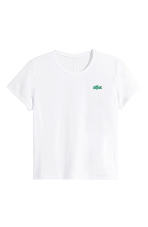 Lacoste x BANDIER Short Sleeve Performance Top in 001 Blanc