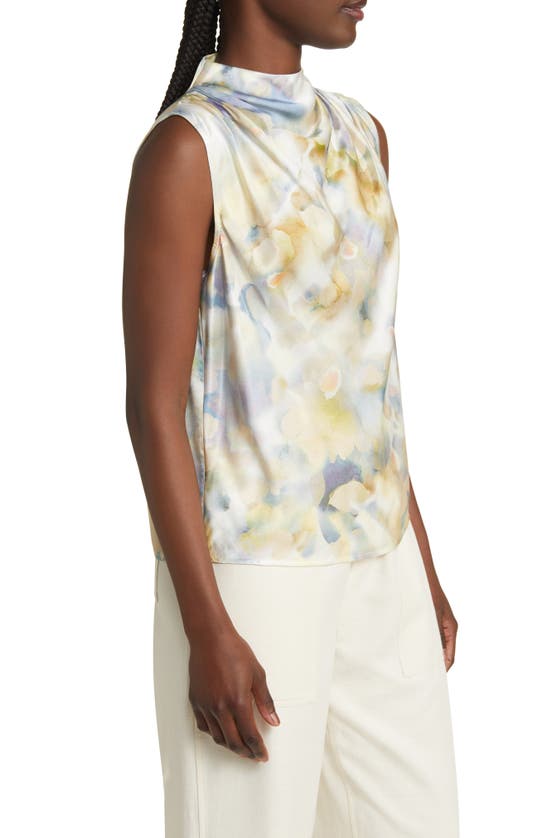 Shop Rails Kaleen Draped Funnel Neck Top In Diffused Blossom