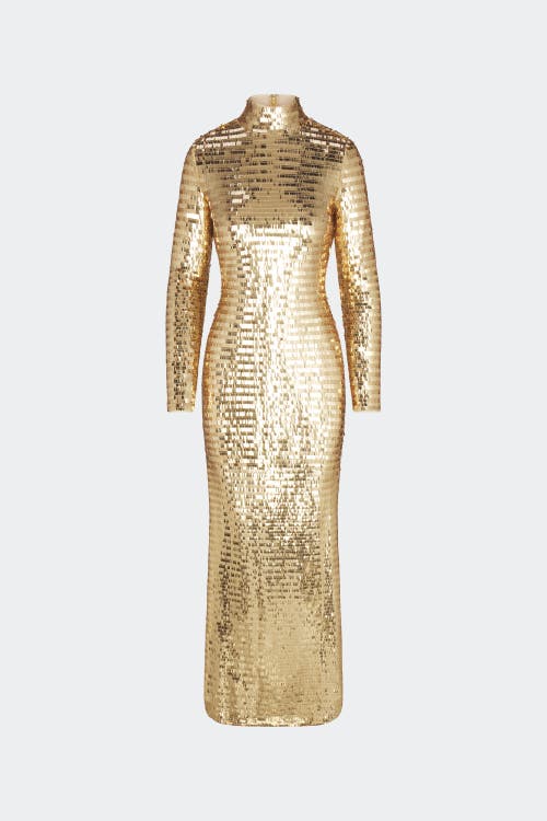 Shop Simonmiller Sculpty Sequin Dress In Star Gold