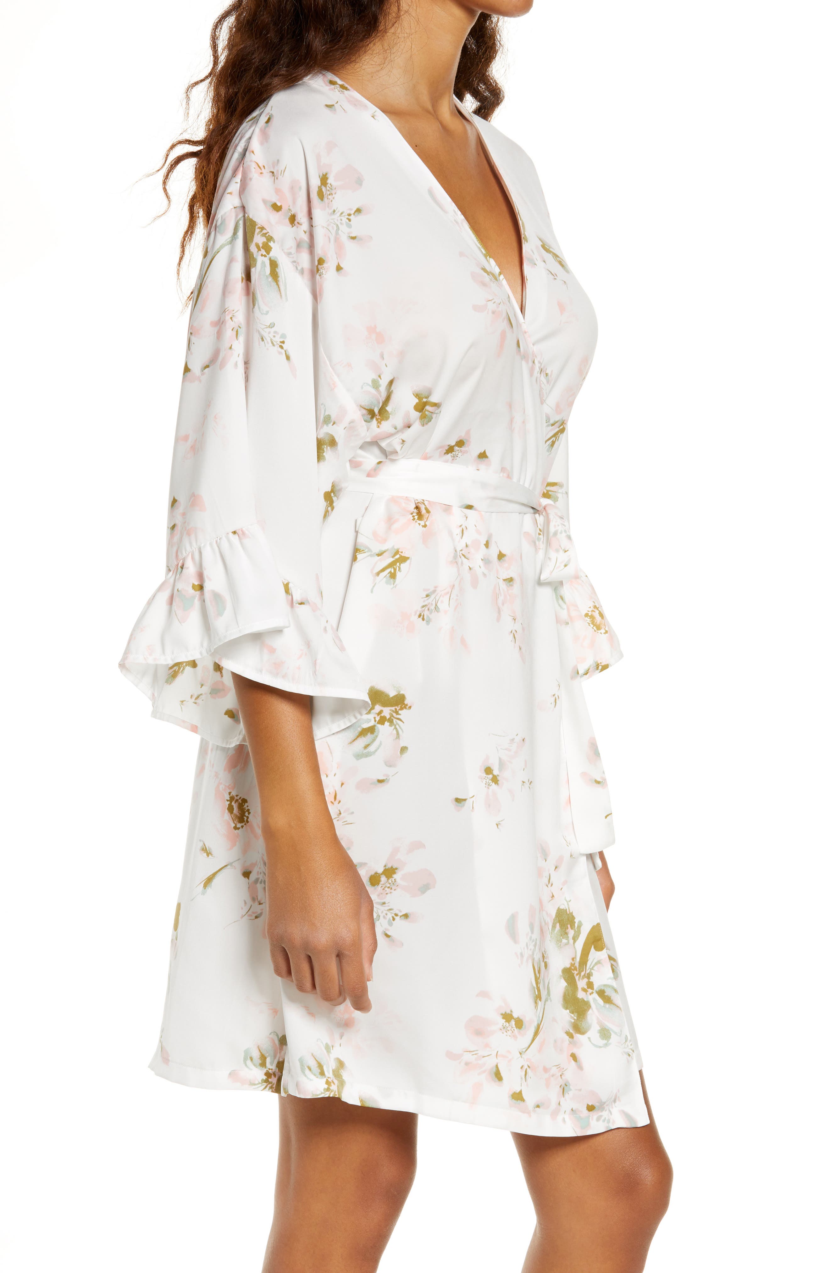 Nordstrom Ruffle Trim Satin Robe Nordstrom Rack