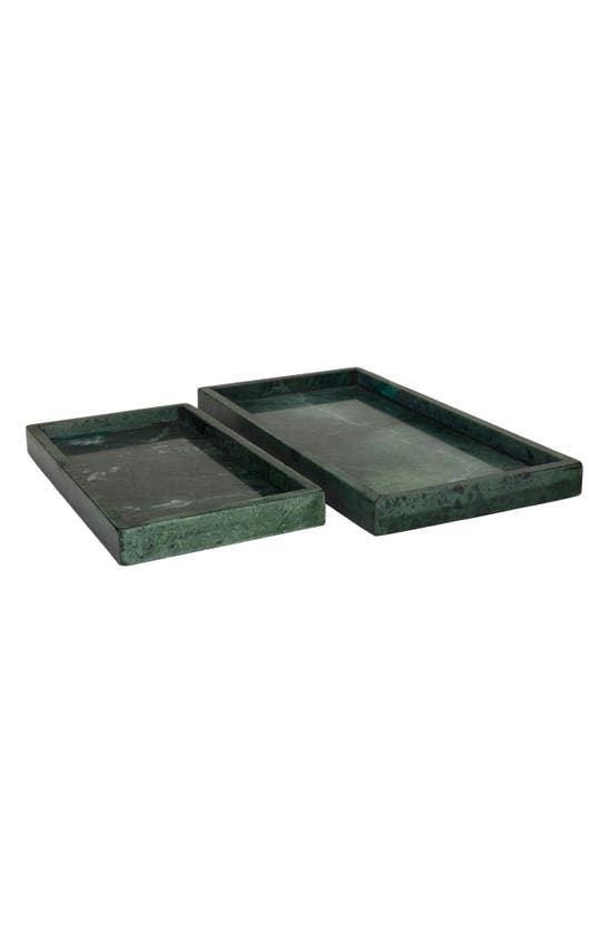 Vivian Lune Home Marble Tray In Black