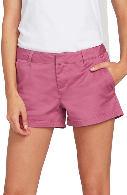 Volcom Frochickie Chino Shorts In Mauve Rose