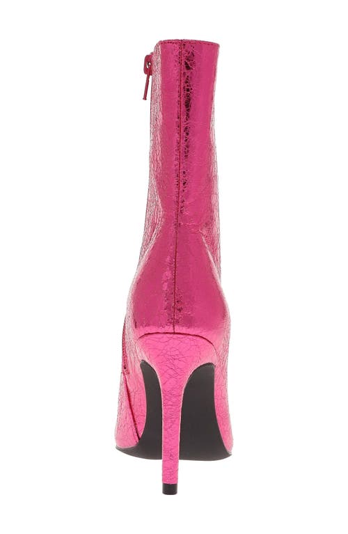 Mia Mardi Pointed Toe Bootie In Hot Pink