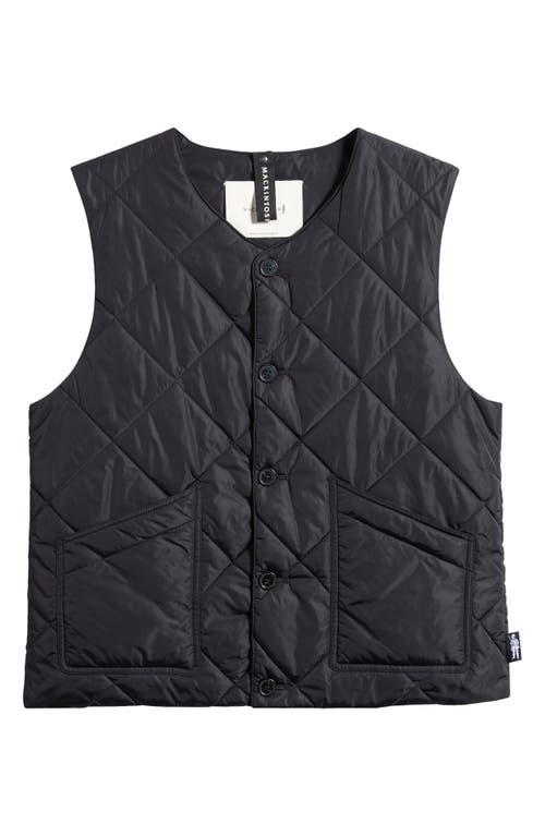 Mackintosh New Hig Water Repellent Nylon Quilted Vest In Black