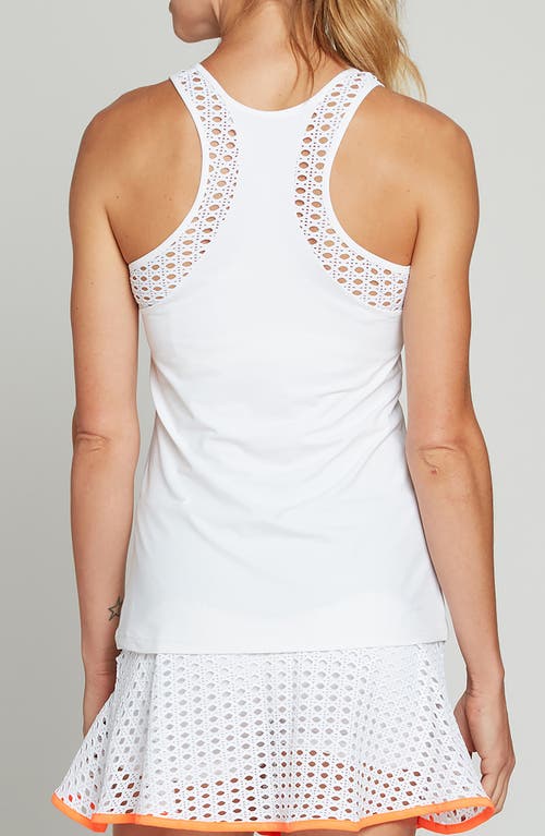 Shop L'etoile Sport Pointelle Trim Tank In White