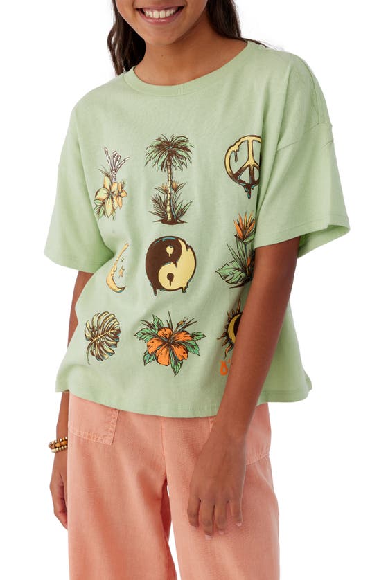 O'neill Kids' Andie Cotton Graphic Tee In Oasis
