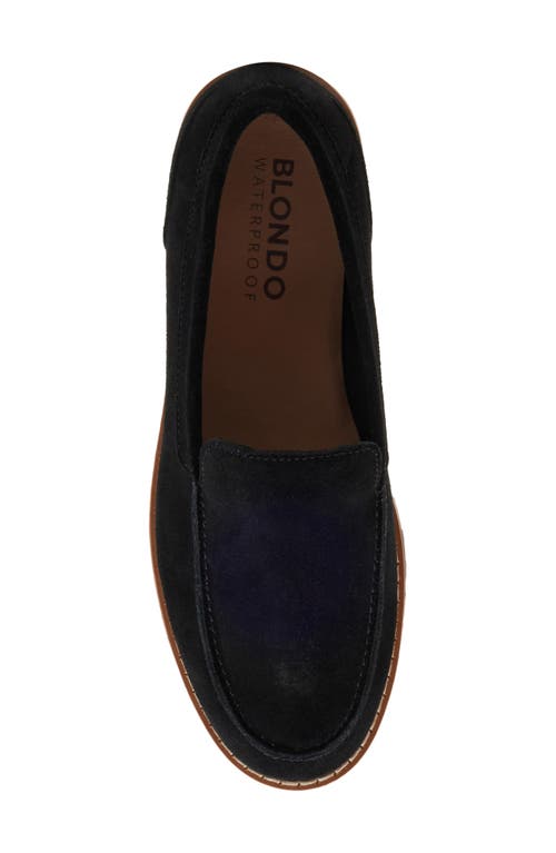 Shop Blondo Libra Waterproof Loafer In Black Suede