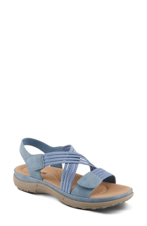 Flexus By Spring Step Crossbeam Slingback Platform Sandal In Blue