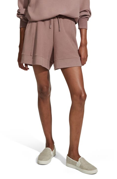 ASOS DESIGN pleated shorts in mid length in beige