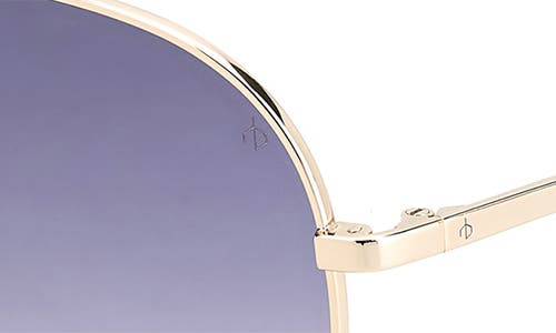 Rag & Bone 59mm Aviator Sunglasses In Gold/grey Ms Silver