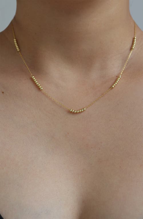 Argento Vivo Sterling Silver Ball Station Chain Necklace In Gold