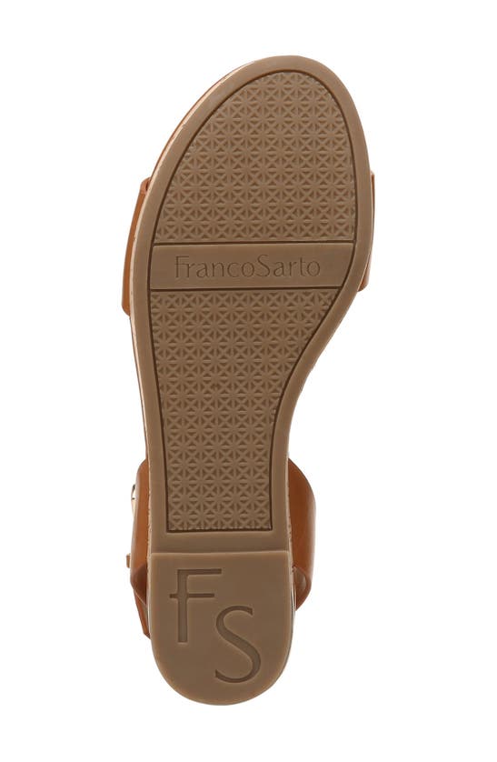Shop Franco Sarto Presley Ankle Strap Platform Wedge Sandal In Brown