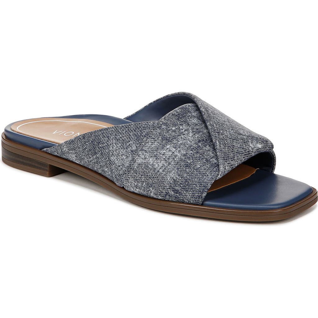 Vionic Miramar Slide Sandal In Denim Blue