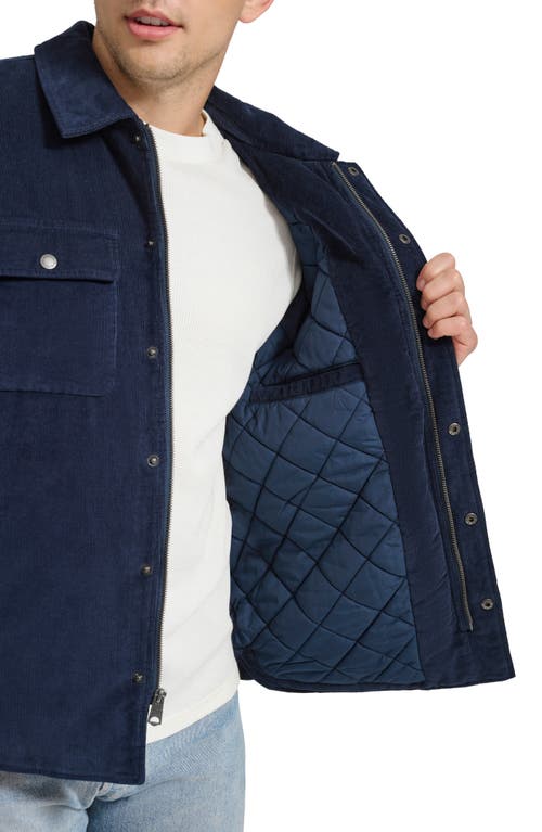 Shop Levi's Corduroy Shacket In Navy