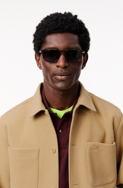 Shop Lacoste Oversize Fleece Button-up Overshirt In Viennese